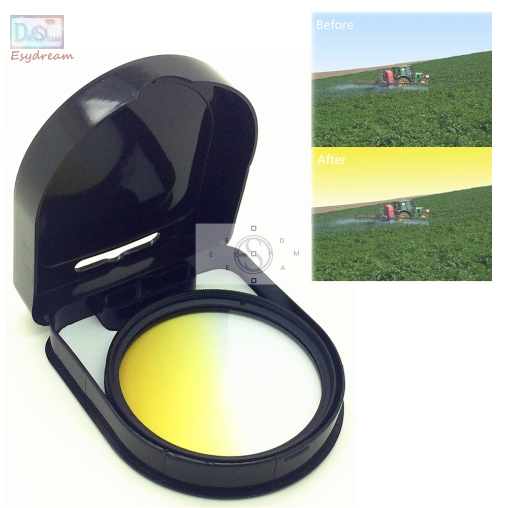 Photography Yellow Filter - Filtro Graduato Giallo per Obiettivi Fotografici