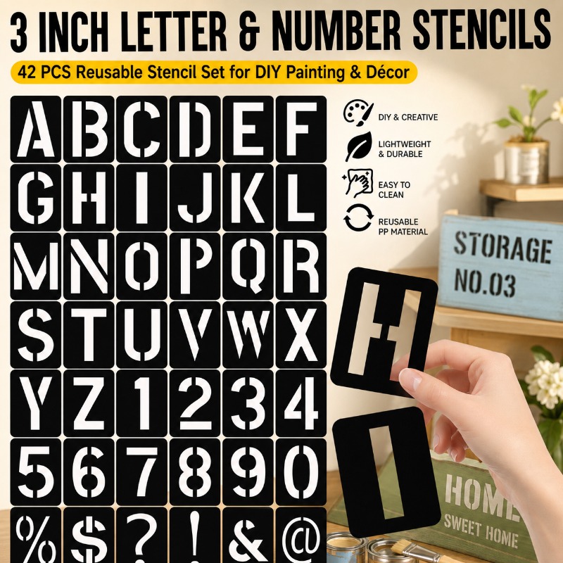 Photography Font - Set di Stencil per Lettere e
