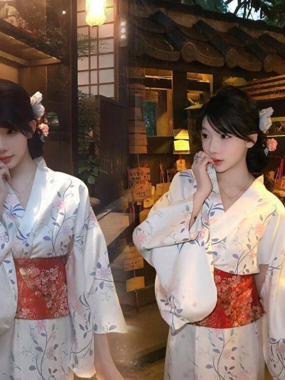 Photography Year - Accappatoio in Stile Kimono Giapponese Tradizionale,