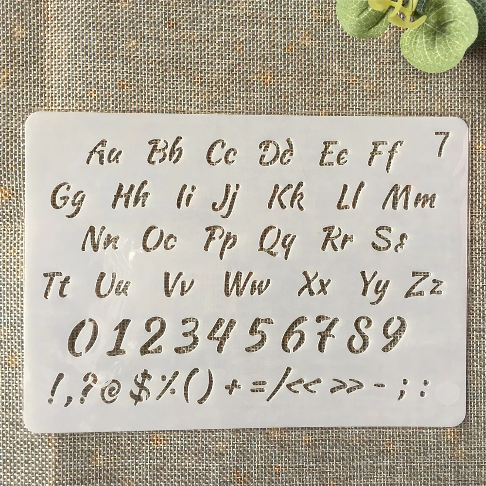 Photography Font - 18 cm Alfabeto Lettere inglesi Stencil