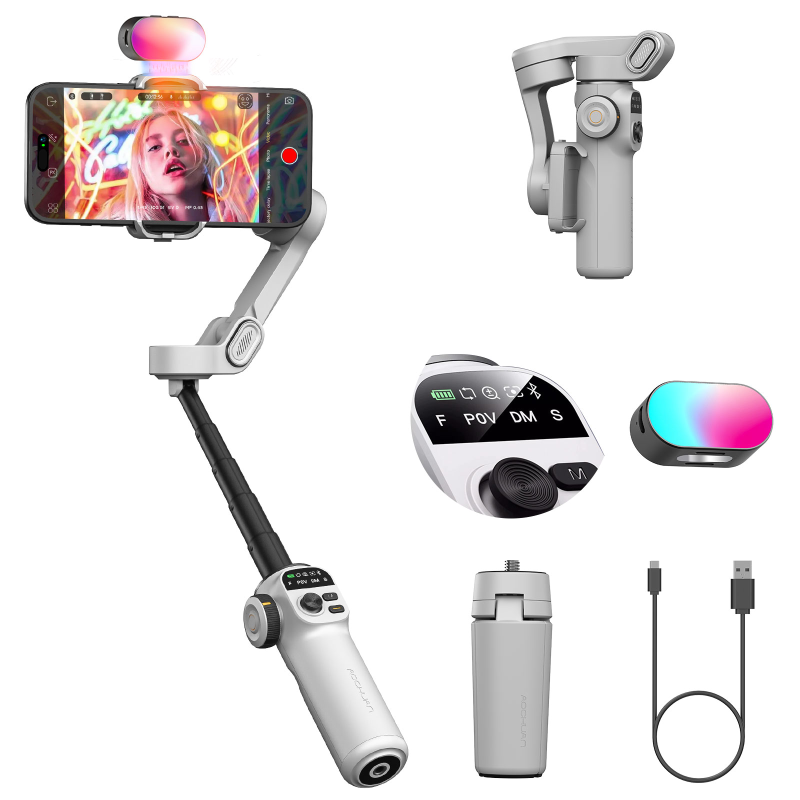 Handheld Stabilizer Gimbal - Aochuan Smart X2 Kit Stabilizzatore cardanico