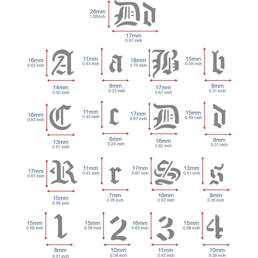 Stencil per lettere in metallo - Photography Font recensione e prezzo