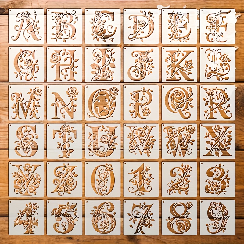 Set di 36 Stencil Floreali con - Photography Font recensione e prezzo