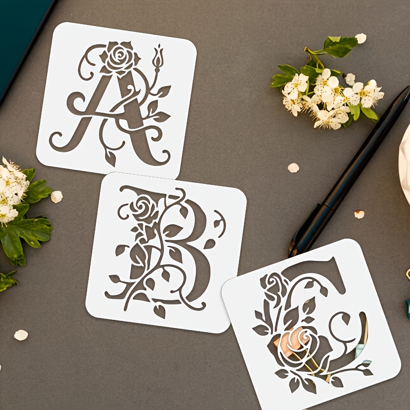 Set di 36 Stencil Floreali con - Photography Font recensione e prezzo